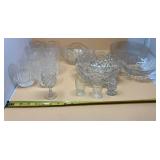 Clear Pressed or Cut Glass Tableware