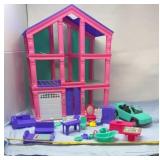 Pink and Purple Kid Connection 3-Story Dollhouse