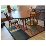Wooden Dining Table, 4 Chairs & More