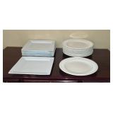 Better Homes China round plates and square plates