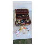Tackle box full of fishing gear