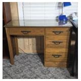 Desk with glass top
