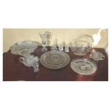Crystal pieces coin glass vase and press class