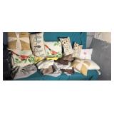 Pillows shower curtains