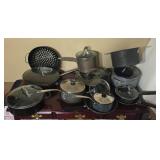 Skillets stock pots strainer