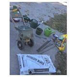 Lawn Cedar sprinkle can mulch steel Stakes