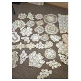 Old hand crochet doilies