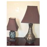 Two electric lamps