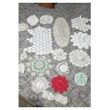 Hand crocheted doilies