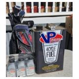 Steel two-cycle oil 4-cycle fuel is quarter can