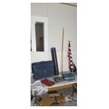Suitcases American flag mop exercise equipment