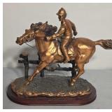 Horse and jockey statue 9 1/2"