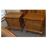 Two Carlisle Co quarter song Oak nightstands with