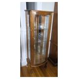 58" T curved glass front door china cabinet