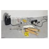 Can opener electric knife mixer measuring cups