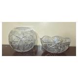 Two Waterford Crystal centerpiece bowls