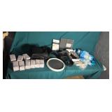 New air mattress with inflator toiletry items