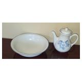 Pfaltzcraft crap teapot and Bowl