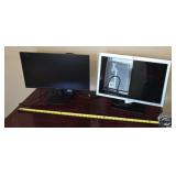Two computer monitors