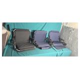 Three folding Stadium seats