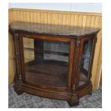 36" T X 46" W china cabinet curved glass sides