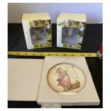 1989 Wash Day Goebel Plate and Mini Figurines