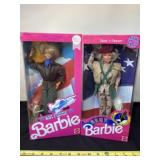 Barbie Air Force and Army Dolls Boxes Dated 1990