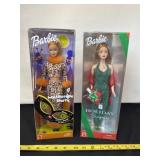 2000 Holiday Surprise Barbie and 2002 Maskerade