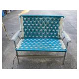 Hand Woven Macrame Double Folding Lawn Chair.