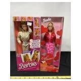 1986 Super Hair and 2000 Valentine Barbies