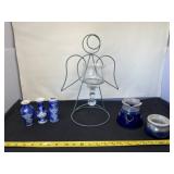 Angel Dish Holder With Glass Dish, China Made