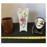 Floral And Brown Vases and Hand Painted Mardi