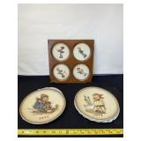 M. J. Hummel Collector Plates 1974, 75 and 1984