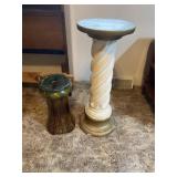 Gazing Ball Stand With Plant Stand