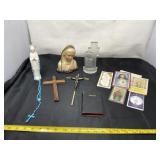 Religious Figurines and Books