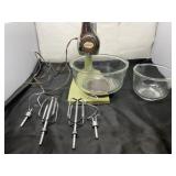 Sunbeam Mix Master With Two Bowls and Attachments