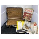Brown Marbled  Hard Shell Carry Brief Case With