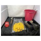 Size Large Shoe Covers, New Gloves, Solar Light