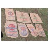 Old Advertising Feed and Gunny Sacks