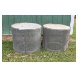Two Combine Steel Dryer Drums