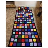 41 x 80 Rosanne Granny  Square Afghan Hand Made