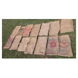 Old Burlap and Feed Sacks Advertisement