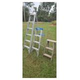 3 Ladders, 6ft, 4ft ,3ft Wooden