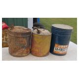 Old Advertising 5 Gallon Cans