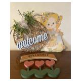 Welcome Hanging Signs and Rabbit Cards Stock  Cut