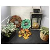 Decor Lot Including Wreath