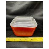 Pyrex Red 501 Refrigerator Dish With Lid