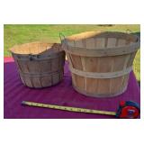 Wooden Slat Bushel Baskets