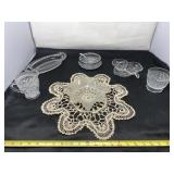 Diamond Point Indiana Glass Tray, Jam Dish With