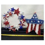 Star Metal Wreath and Hanging Star
